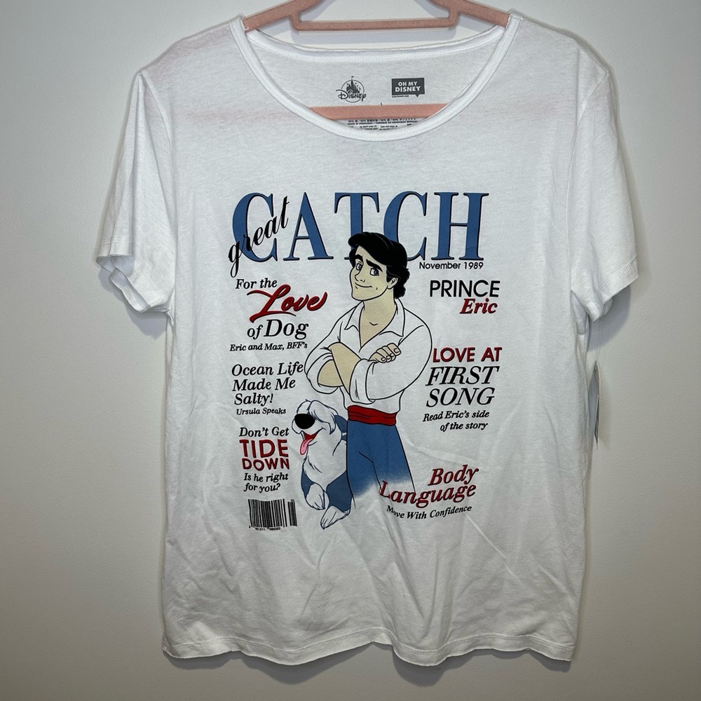 NWT disney the little mermaid prince eric tshirt size large